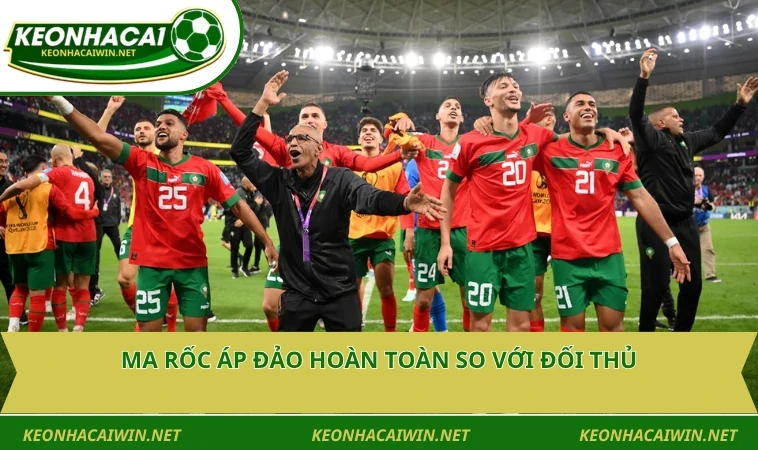 Ma Rốc áp đảo hoàn toàn so với đối thủ