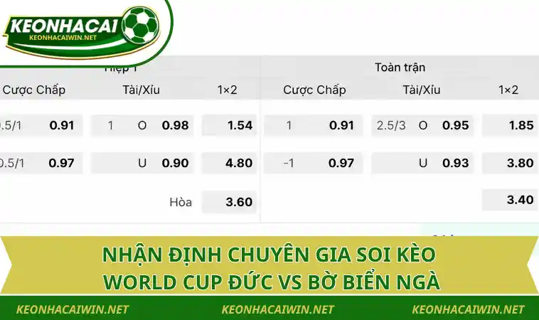Nhận định chuyên gia soi kèo World Cup Đức vs Bờ Biển Ngà