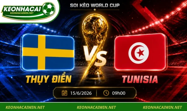Soi kèo World Cup Thụy Điển vs Tunisia, 09h00 ngày 15/6/2026