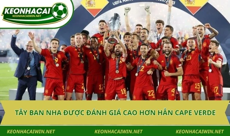 tay ban nha duoc danh gia cao hon han cape verde Tây Ban Nha được đánh giá cao hơn hẳn Cape Verde